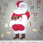Santa\'s advent calendar - cross stitch pattern - by Agnès Delage-Calvet (zoom 1)