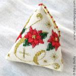 Poinsettia Humbug (Xmas ornament) - cross stitch pattern - by Faby Reilly Designs (zoom 2)