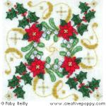 Christmas biscornu (Xmas ornament) - cross stitch pattern - by Faby Reilly Designs (zoom 2)