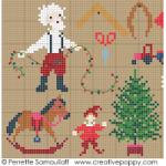 Santa is really busy! (large pattern) - cross stitch pattern - by Perrette Samouiloff (zoom 1)