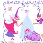 Fairy godmothers - baby ABC - cross stitch pattern - by Sylvie Teytaud (zoom 1)