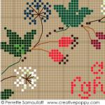 Wild berries wreath ABC (large pattern) - cross stitch pattern - by Perrette Samouiloff (zoom 1)