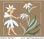 White Fairies collection: Edelweiss fairy - cross stitch pattern - by Sylvie Teytaud (zoom 2)