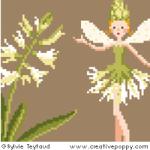 White Fairies collection: Hyacinth Fairy - cross stitch pattern - by Sylvie Teytaud (zoom 1)
