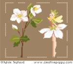 White Fairies collection: Christmas Rose Fairy - cross stitch pattern - by Sylvie Teytaud (zoom 2)
