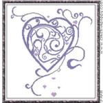 Curly hearts - cross stitch pattern - by Alessandra Adelaide Needleworks (zoom 3)