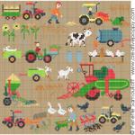 On the farm (large pattern) - cross stitch pattern - by Perrette Samouiloff (zoom 3)
