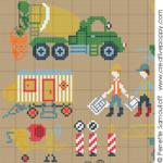Construction work ahead! (large) - cross stitch pattern - by Perrette Samouiloff (zoom 2)