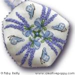 Lavender Bouquet Biscornu - cross stitch pattern - by Faby Reilly Designs (zoom 4)