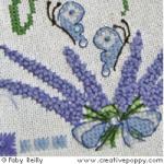 Lavender Bouquet Ort-bag - cross stitch pattern - by Faby Reilly Designs (zoom 2)
