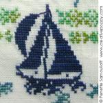 Where the beach meets the sea (L) - cross stitch pattern - by Perrette Samouiloff (zoom 2)