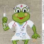 Nurse Frog - cross stitch pattern - by Chouett\'alors (zoom 2)