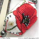 Poppy Bookmark and Key ring - cross stitch pattern - by Faby Reilly Designs (zoom 2)