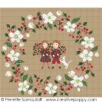 White Christmas wreath - cross stitch pattern - by Perrette Samouiloff (zoom 2)