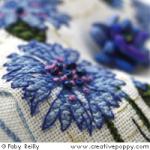 Cornflower Biscornu - cross stitch pattern - by Faby Reilly Designs (zoom 1)
