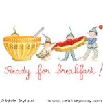 Ready for breakfast (bowl) - cross stitch pattern - by Sylvie Teytaud (zoom 3)