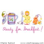 Ready for breakfast (Mug) - cross stitch pattern - by Sylvie Teytaud (zoom 3)