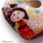 Kokeshi Biscornu - cross stitch pattern - by Barbara Ana Designs (zoom 1)