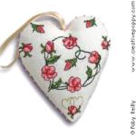 Sweet Roses heart - cross stitch pattern - by Faby Reilly Designs (zoom 4)