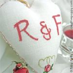 Sweet Roses heart - cross stitch pattern - by Faby Reilly Designs (zoom 2)