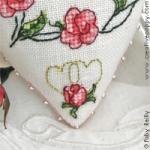 Sweet Roses heart - cross stitch pattern - by Faby Reilly Designs (zoom 3)