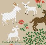Mother and baby animals (large pattern) - cross stitch pattern - by Perrette Samouiloff (zoom 2)