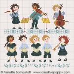 The little orchestra (small pattern) - cross stitch pattern - by Perrette Samouiloff (zoom 4)