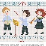 The little orchestra (large pattern) - cross stitch pattern - by Perrette Samouiloff (zoom 2)