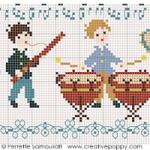 The little orchestra (large pattern) - cross stitch pattern - by Perrette Samouiloff (zoom 3)