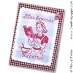 Recipe book cover: mes bonnes recettes - cross stitch pattern - by Chouett\'alors (zoom 3)