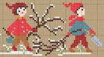Happy Childhood collection  - Winter - cross stitch pattern - by Perrette Samouiloff (zoom 2)