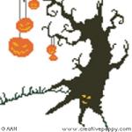 Halloween Tree - cross stitch pattern - by Alessandra Adelaide Needleworks (zoom 1)