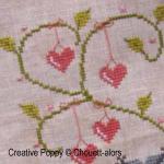 Love Birds  - Cross stitch pattern chart designed by Chouett\'alors (zoom 2)