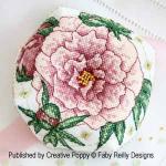 Peony Biscornu - cross stitch pattern - by Faby Reilly Designs (zoom 4)