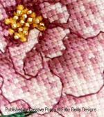 Peony Biscornu - cross stitch pattern - by Faby Reilly Designs (zoom 1)