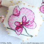 Plum orchid Scissor case - cross stitch pattern - by Faby Reilly Designs (zoom 2)
