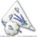 Lavender Bouquet Scissor case - cross stitch pattern - by Faby Reilly Designs (zoom 3)