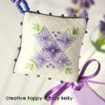 Lavender Sachets (2 bags) - cross stitch pattern - by Faby Reilly Designs (zoom 1)