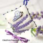 Lavender Sachets (2 bags) - cross stitch pattern - by Faby Reilly Designs (zoom 3)
