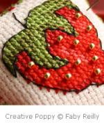 Petite Faby - Strawberry pincushion - cross stitch pattern - by Faby Reilly Designs (zoom 1)
