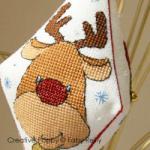 Rudolf the Reindeer Pendant - cross stitch pattern - by Faby Reilly Designs (zoom 1)