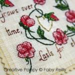 Sweet roses card - cross stitch pattern - by Faby Reilly Designs (zoom 3)