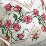 Sweet roses pouch - cross stitch pattern - by Faby Reilly Designs (zoom 1)