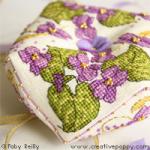 Violet Biscornu - cross stitch pattern - by Faby Reilly Designs (zoom 2)
