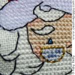 Papa Noël Pendant - cross stitch pattern - by Faby Reilly Designs (zoom 1)