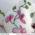 Plum orchid biscornu - cross stitch pattern - by Faby Reilly Designs (zoom 2)