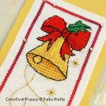 cross stitch minimotifs for Christmas with a harp, bells, candles and crackers (zoom 2)