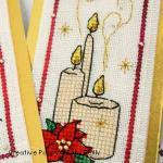 cross stitch minimotifs for Christmas with a harp, bells, candles and crackers (zoom 4)