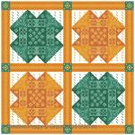 Gracewood Stitches - Vintage Coverlet zoom 4 (cross stitch chart)