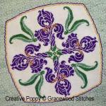 Gracewood Stitches, Celadon Iris (cross stitch pattern chart) (zoom3)